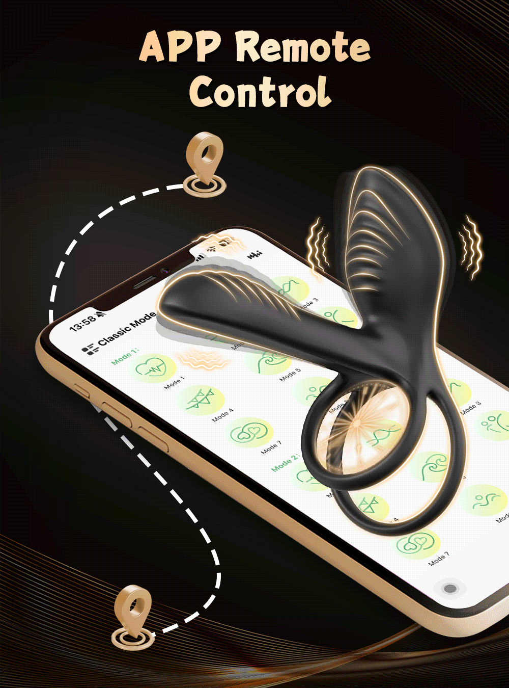 The Rose Smoke - App-Controlled Pleasure Ring