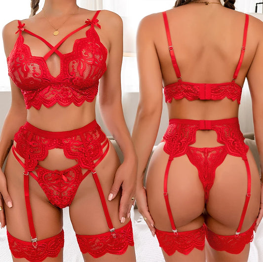 The Rose Smoke - Lace Temptation 3-Piece Set