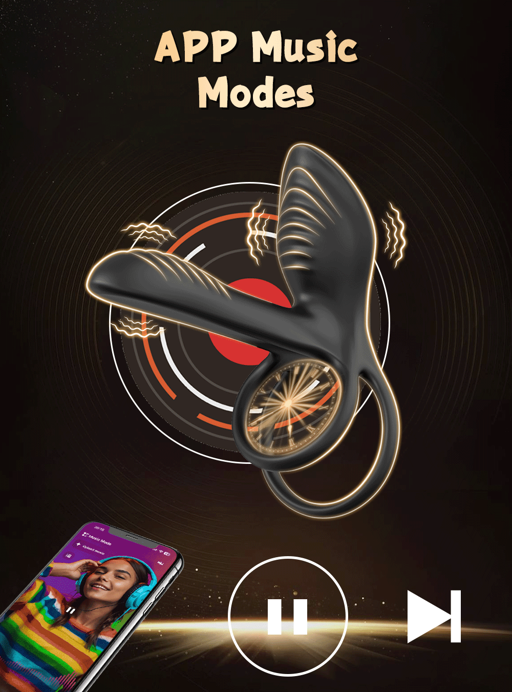 The Rose Smoke - App-Controlled Pleasure Ring